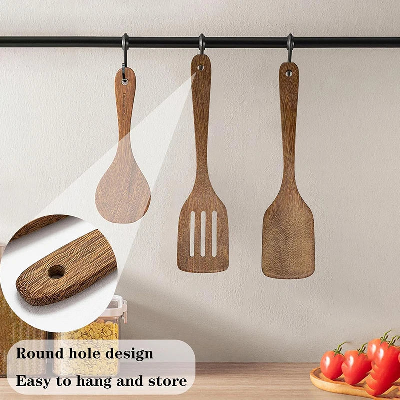 Wooden spatula wood shovel heat resistant slotted tableware nonstick cookware kitchen baking cooking tool - china