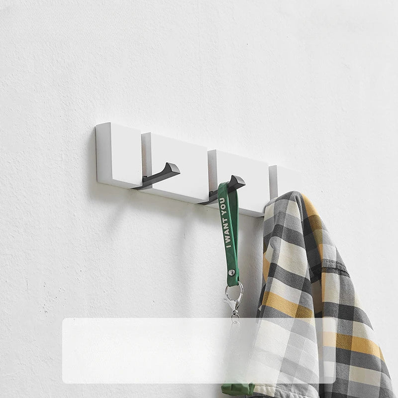 Hole-free invisible hook wall-mounted entrance door folding coat clothes hanging rack into the bathroom row key hooks