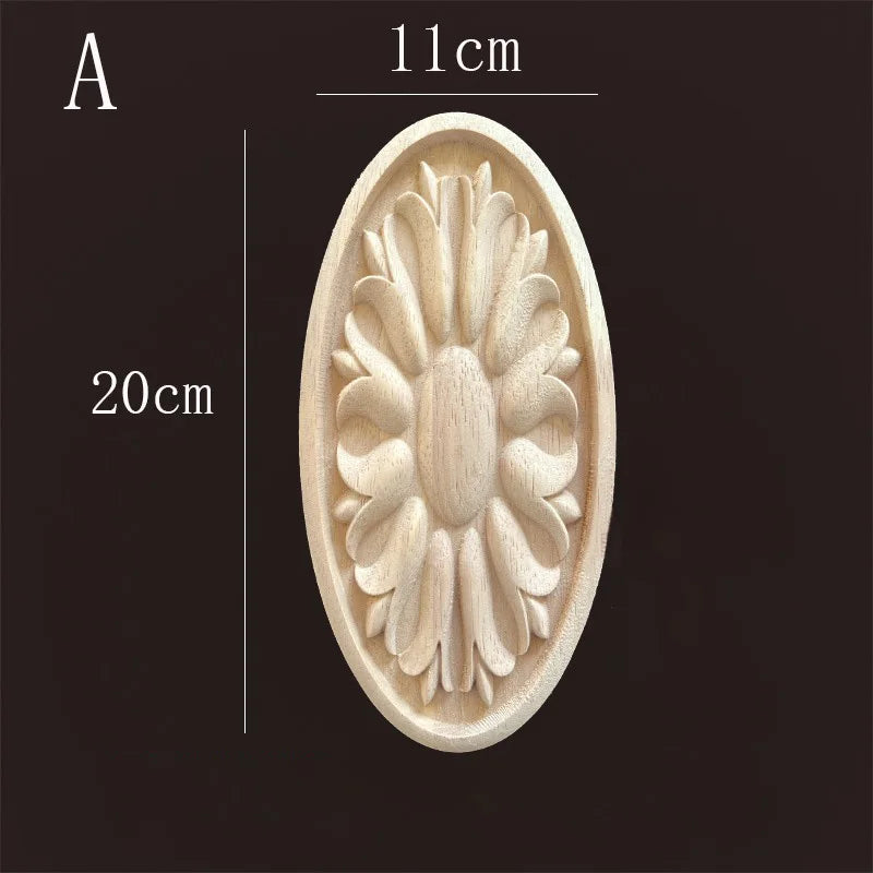 Vintage style rubber wood applique for living room cabinet easy-install onlays diy renovation upgrade furniture