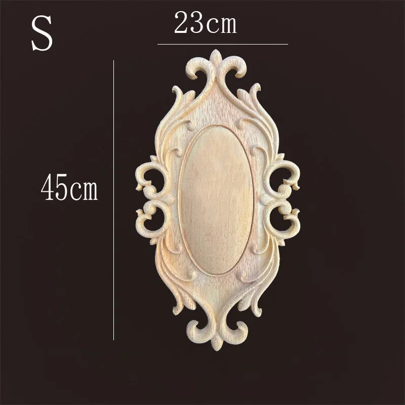 Vintage style rubber wood applique for living room cabinet easy-install onlays diy renovation upgrade furniture