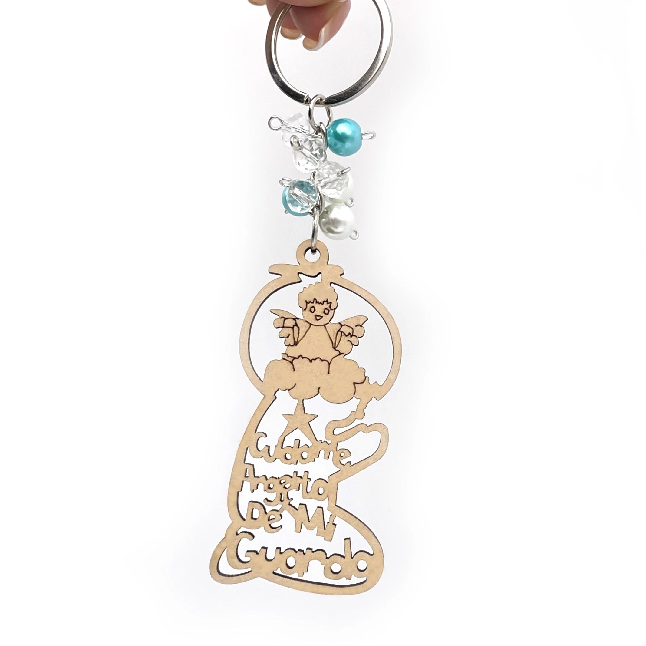 12pcs baptism guardian angel boy wood keychain recuerdos de bautizo first communion christening favor - united states