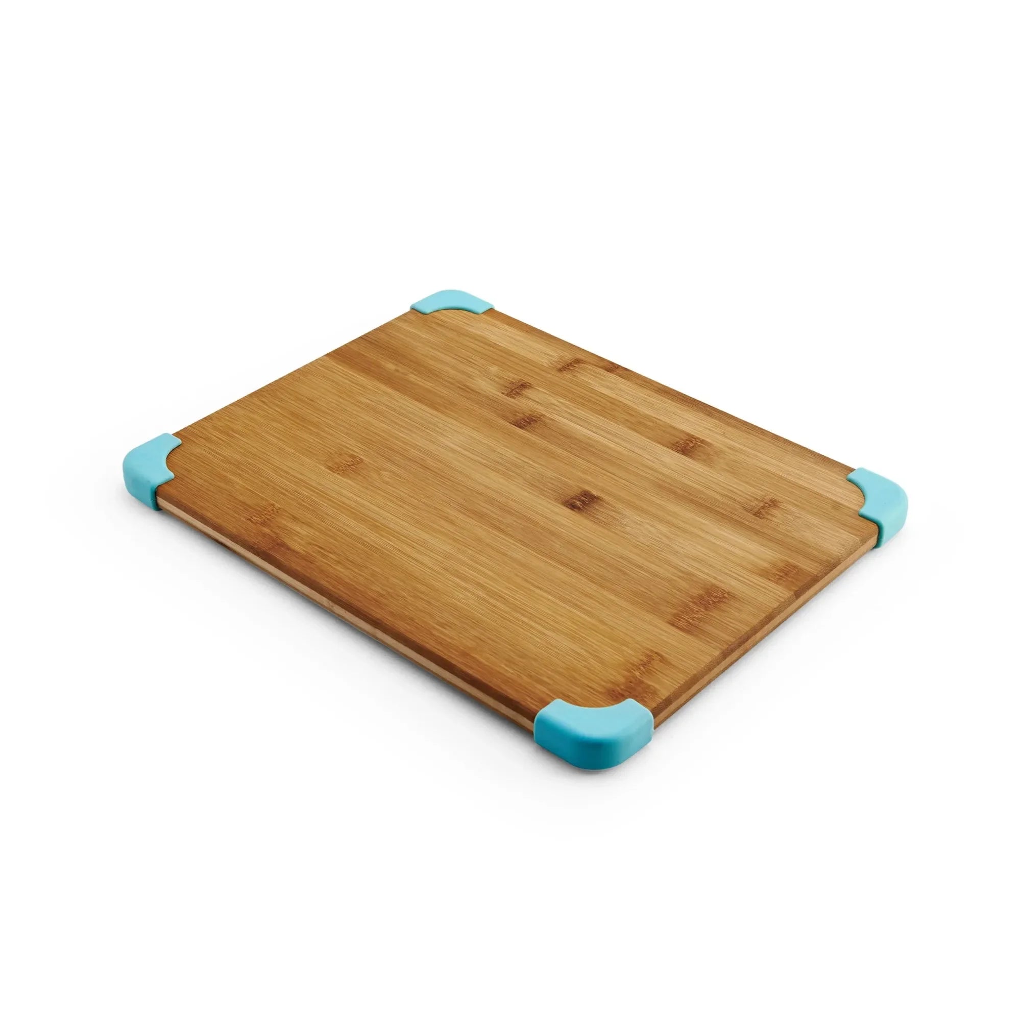 Non-slip bamboo cutting board in light green long-lasting performance with non-slip edges - united states
