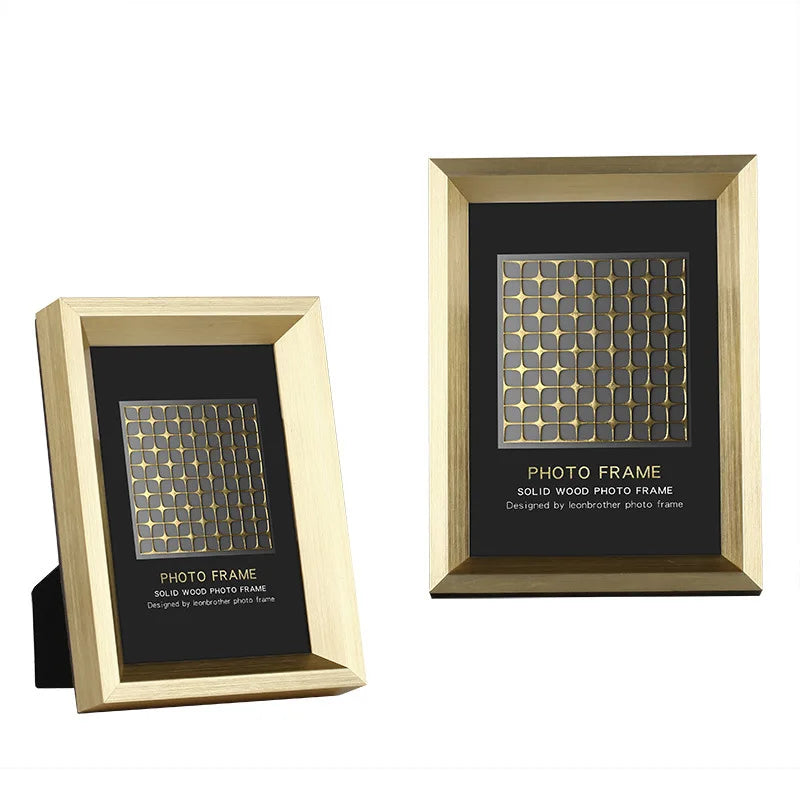 Modern nordic luxury solid wood picture frame - 6 inch 7 10 photo decorative tabletop display home decor - k