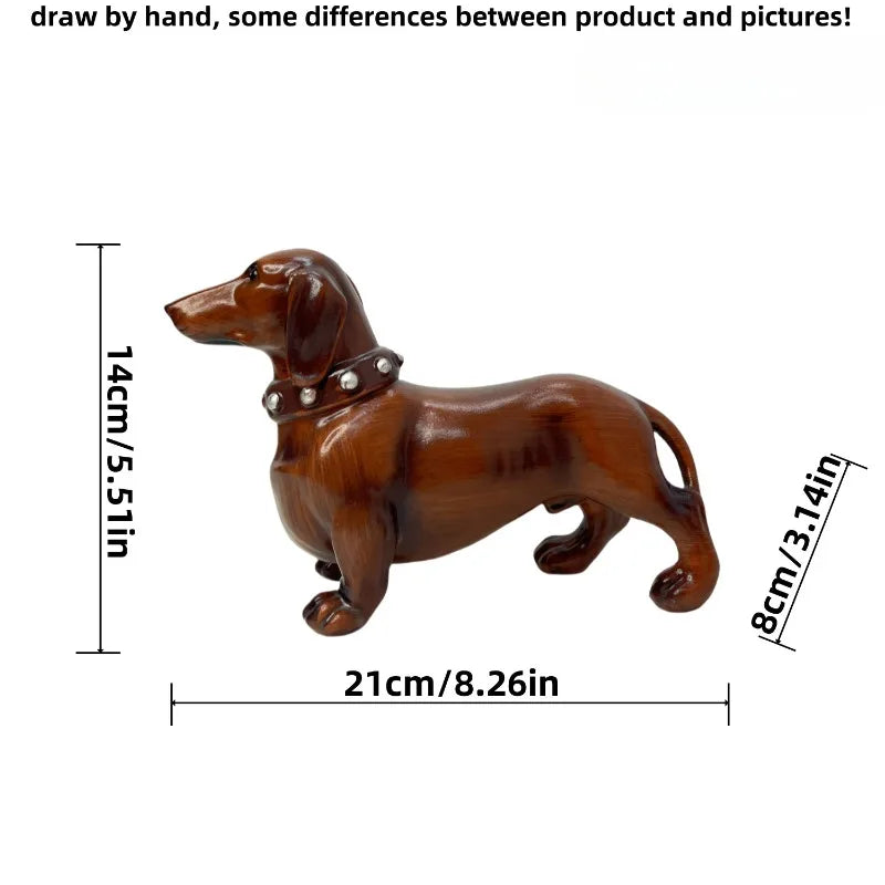 Modern simple animal ornaments office desktop figurine resin craft home soft decoration porch decorations - dachshund