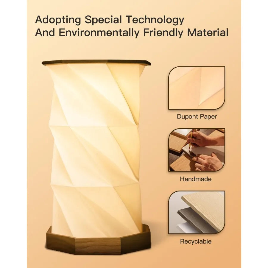 Rechargeable portable table lamp small cordless desk led stepless dimmable night lights bedside foldable paper for ho