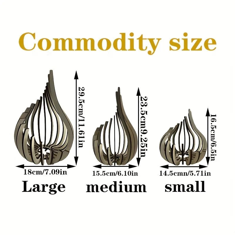 1pc elegant modern minimalist candleholder wooden table centerpiece candlelight accent for party decor - home