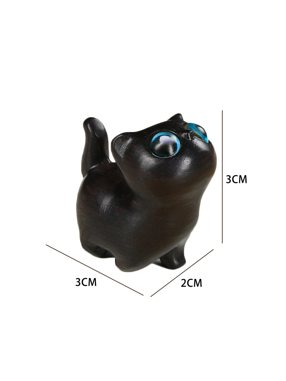 Mini natural wood cat dog miniatures hand-carved wooden puppy kitty figures room decor home decoration accessories - b4