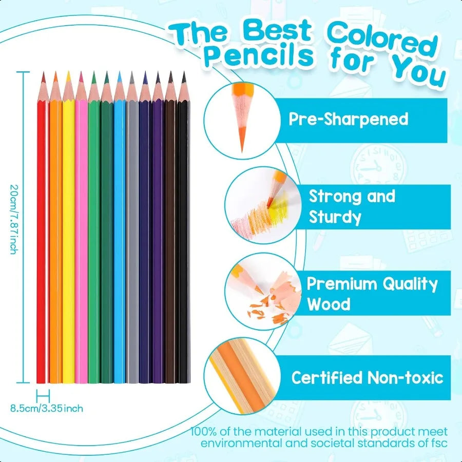 720 count colored pencils for 60 packs bulk 12 colors presharpened color pencil adults school plies fo - united states