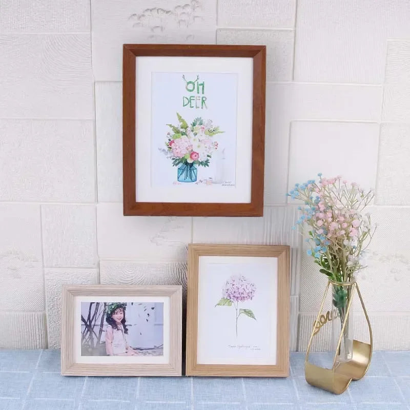 Nordic wooden photo frame minimalist a3 a4 for pictures wall bedroom living room ornament christmas gift home decor