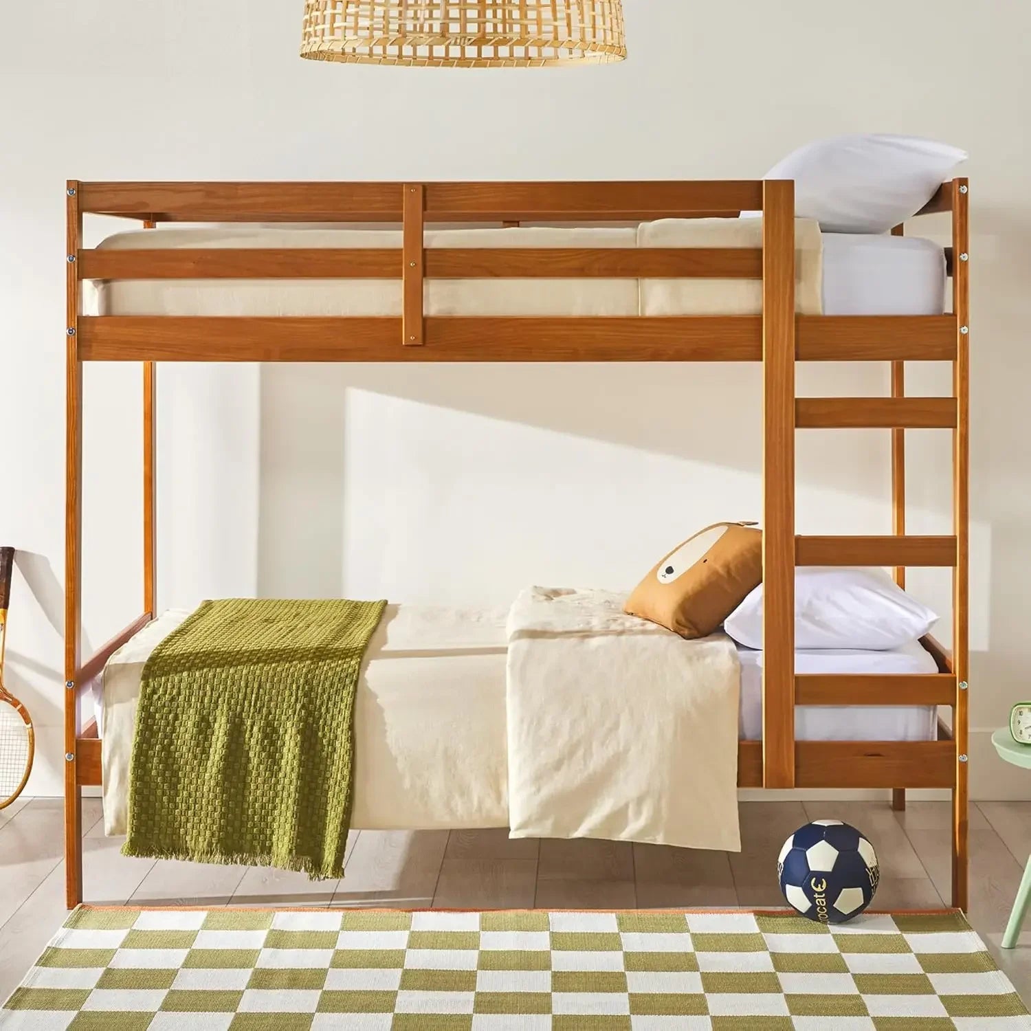 Modern twin-size children’s bed frame bedroom caramel - united states