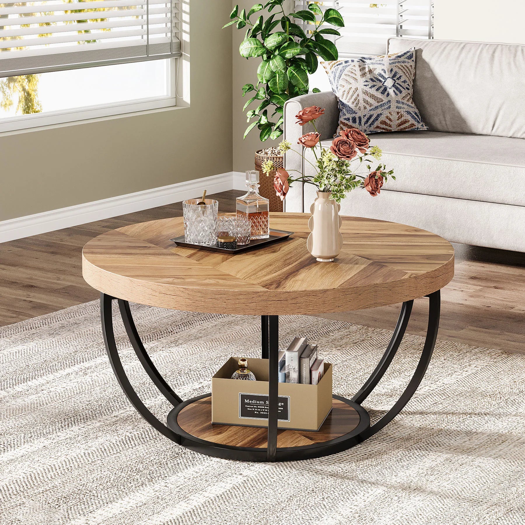 tribesigns-31-7-round-coffee-table-industrial-2-tier-circle-coffee-table-with-storage-shelves-modern-wooden-accent-center-tab