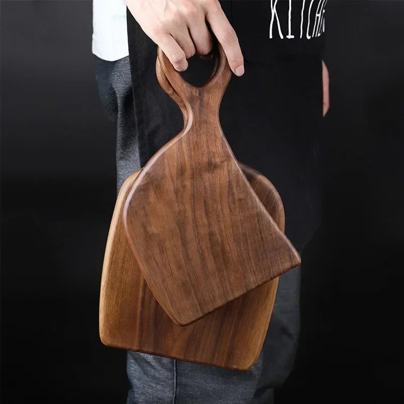 Creative black walnut vegetable board wooden steak bread tray solid wood cutting set complementary food - a pair