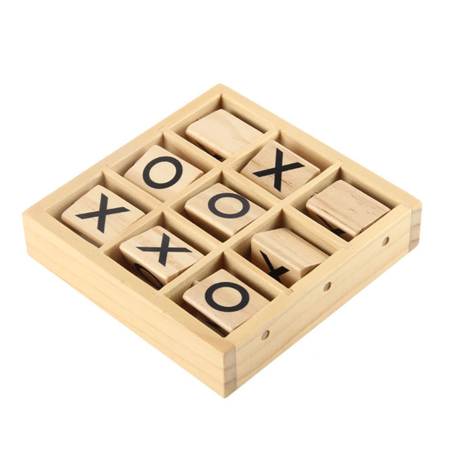 Wooden tic-tac-toe board game logical thinking training toy for family gathering - stereo / china - tic tac toe