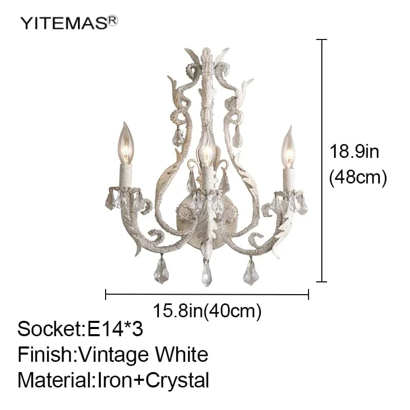 Vintage wood wall lamp for living room antique farmhouse candle sconce bedroom bedside mid century wooden lights