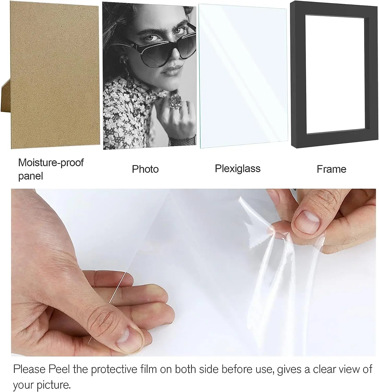 14pcs 4x6 inch picture frames wooden photo without mat,tabletop or wall display for prints paintings poster