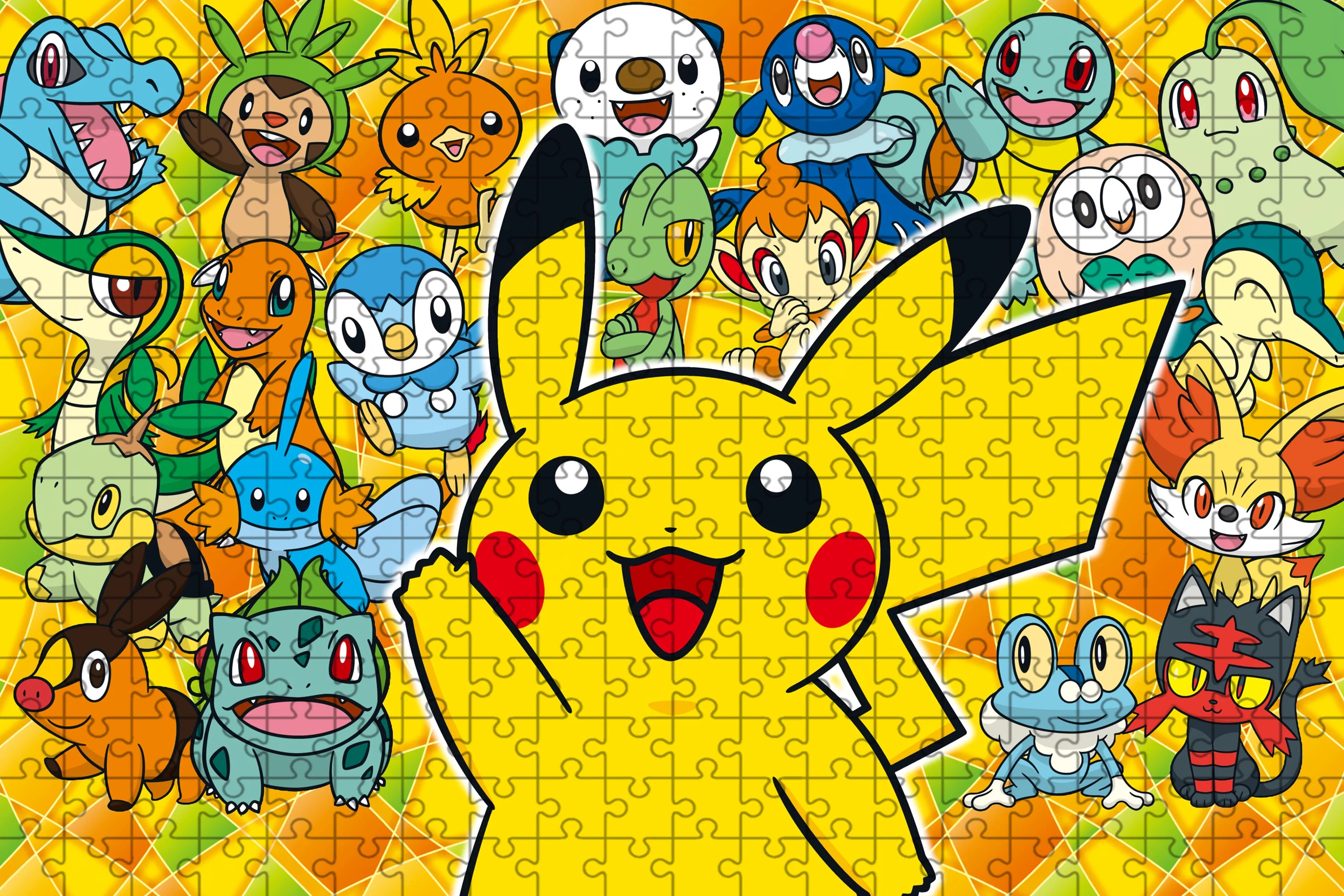 Pokemon jigsaw puzzle pikachu 108/200/300/500/1000 pieces wooden onepiece puzzles for adults childreneducational toys
