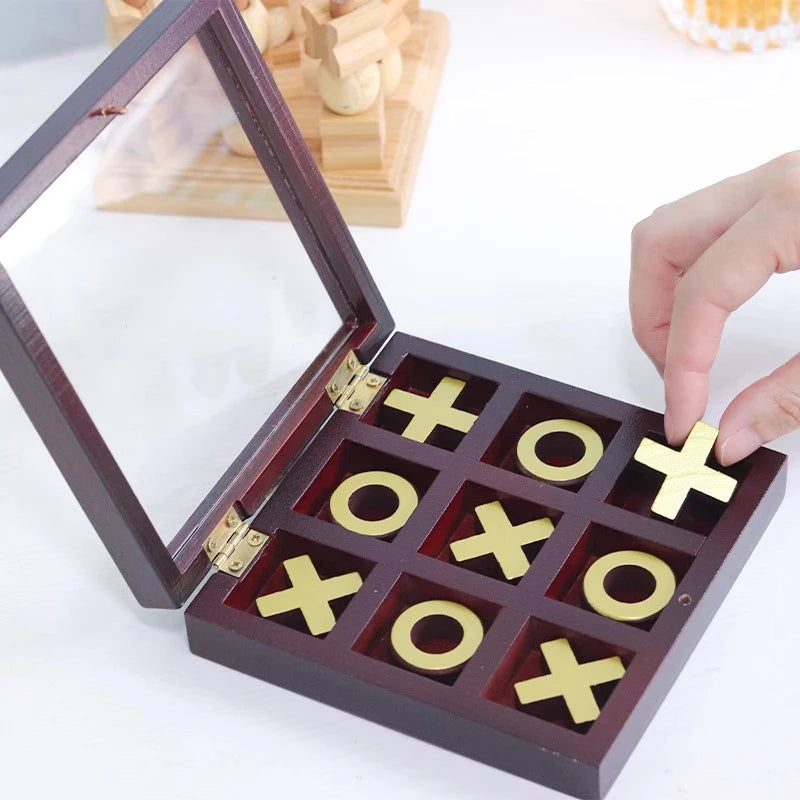 3d tic tac toe game wood xoxo strategy board games for adults and kids party favor unique gifts juegos de mesa
