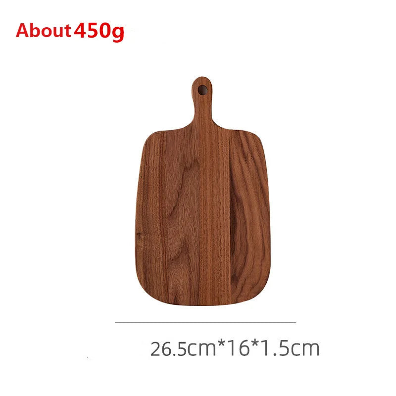 Black walnut chopping blocks solid wood cutting board cheese outdoor camping portable fruit deli - 26.5x16x1.5cm
