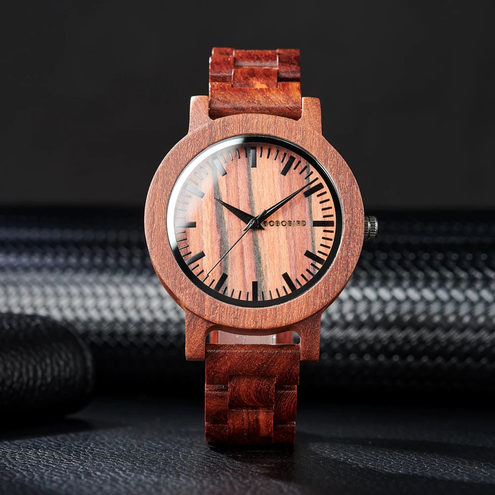 Bobo bird wood watch for men natural handcrafted wooden watches lightweight quartz wristwatch limited time offer