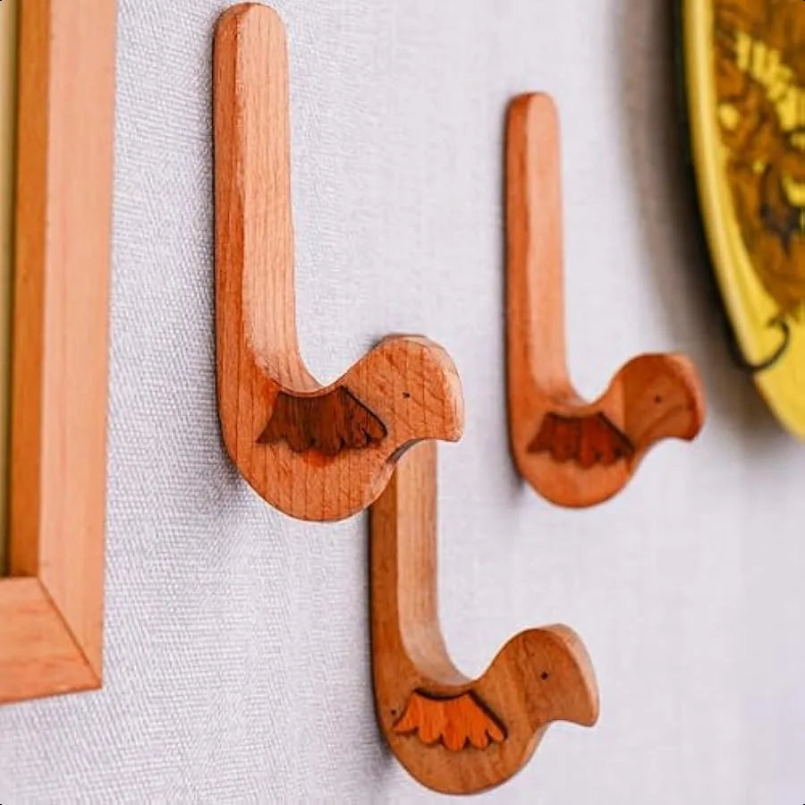 3-hook-6-strips-cute-bird-decorative-adhesive-wall-hooks-for-hanging-unique-no-damage-wood-wall-hooks