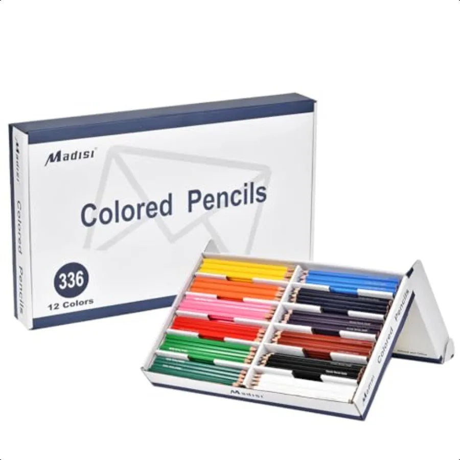 Colored pencils bulk presharpened 12 assorted colors 336 pack - united states - color pencil