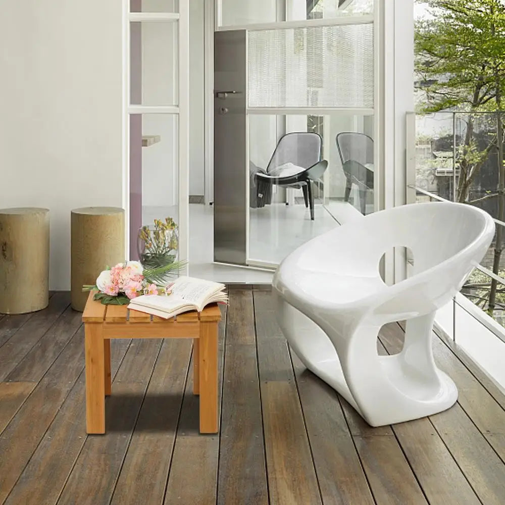 Wooden square side end table living room bedroom furniture coffee stand outdoor - united states