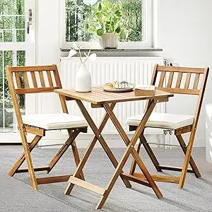 Rocking chairs design heavy duty 400lbs capacity wood patio bistro set 3 piece outdoor - square table / united states