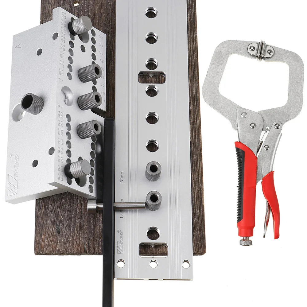 Enjoywood 3 in 1 dowel jig woodworking hole puncher drill guide positioning 7/8/10mm m14 m18 opener diy drilling