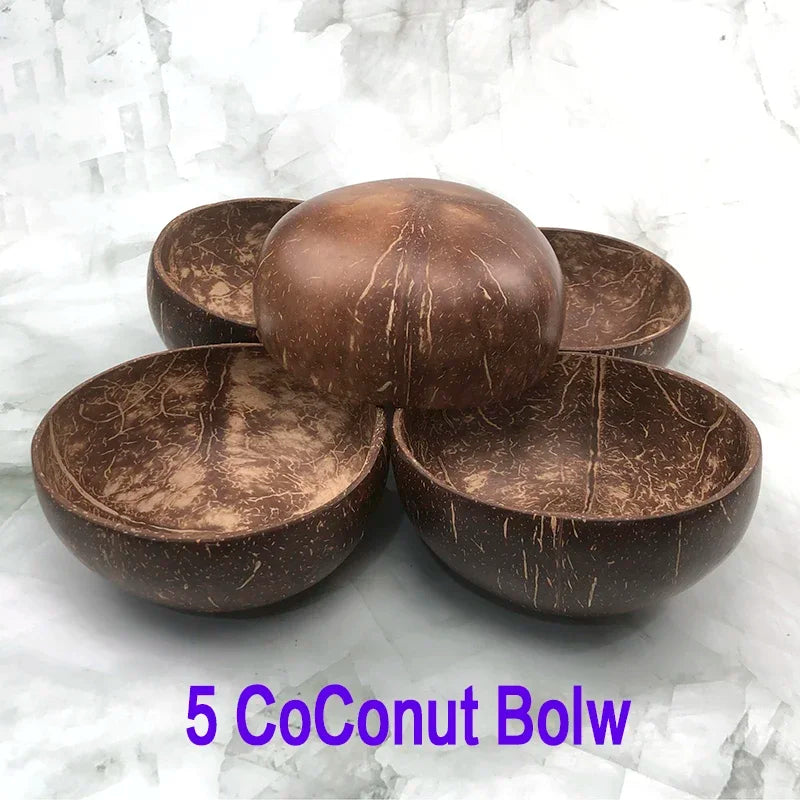 Pure natural coconut wooden bowl spoon kitchenware exquisite craftsmanship rice dessert salad noodle mousse pasta - 5