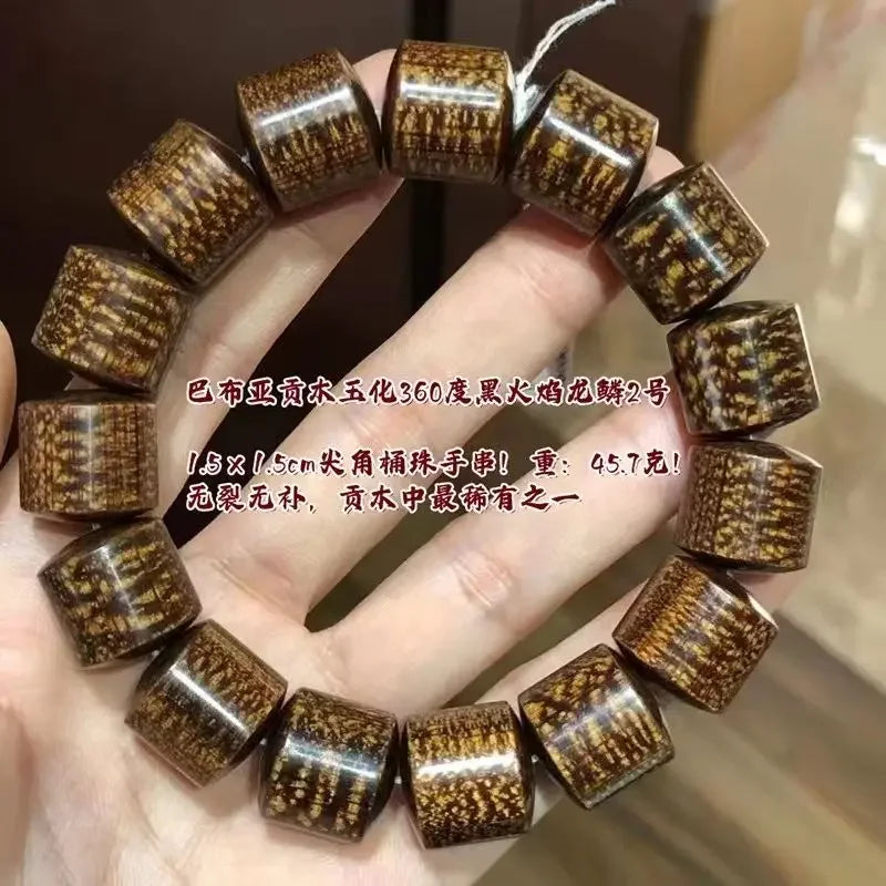 Special natural tribute wood agarwood bracelets for men and women 2.0 butter old material beads 108 hand string
