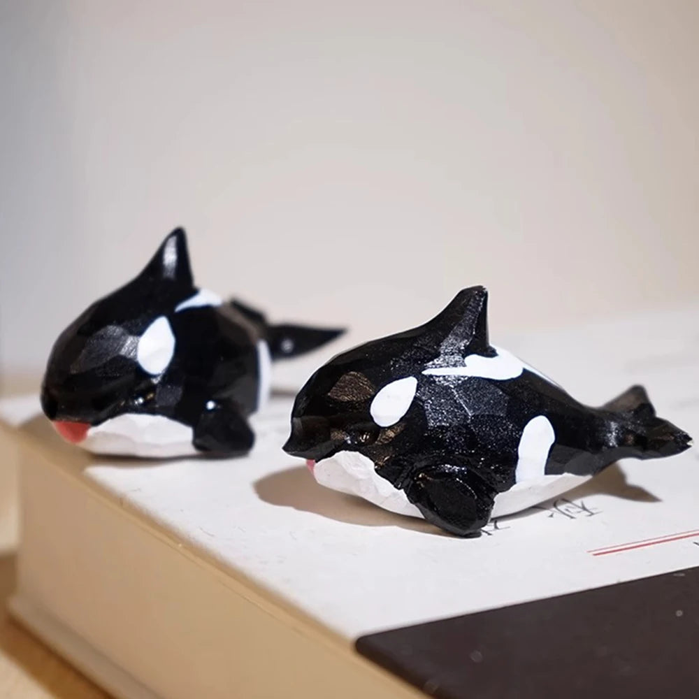 Handcrafted wood carving home decorations decoraciones para el hogar desk accessories room decor handmade shark statue