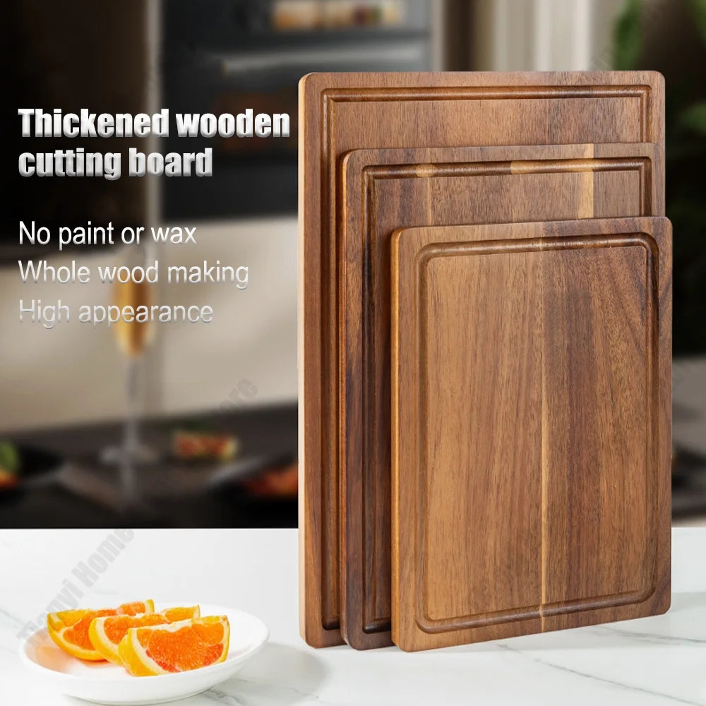 Acacia wood cutting board thickened chopping home large size for meat vegetables fruit and cheese kitchen tools