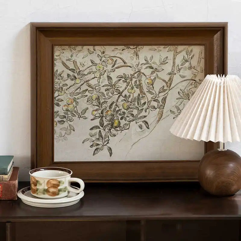 Classic solid wood walnut picture frame vintage european style wall hanging photo for oil paintings and artwork home