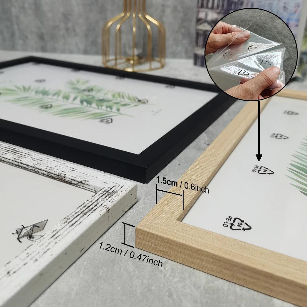 F2 wooden photo frame for wall hanging 10x15 15x20 20x25cm a4 wood picture stand pictures decor commemorative gift