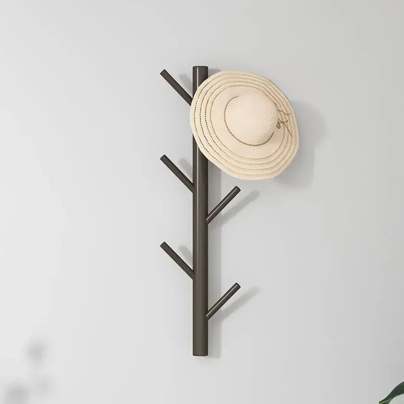 Branch twig solid wood wall mounted coat rack hanging hanger cabinet furniture bedroom clothes hats bag storage