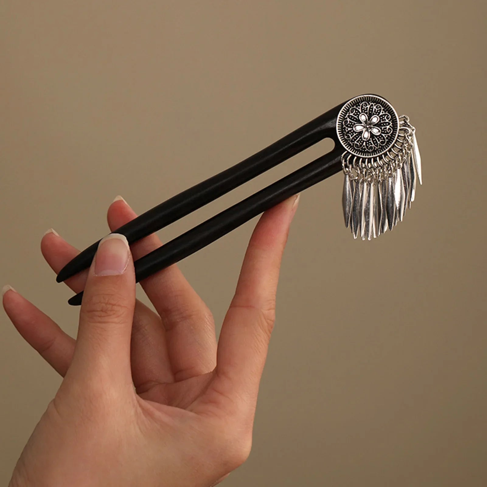 Wooden hairpins u shaped hair sticks chinese hanfu accessories simple sandalwood bun chopsticks girls retro jewelry