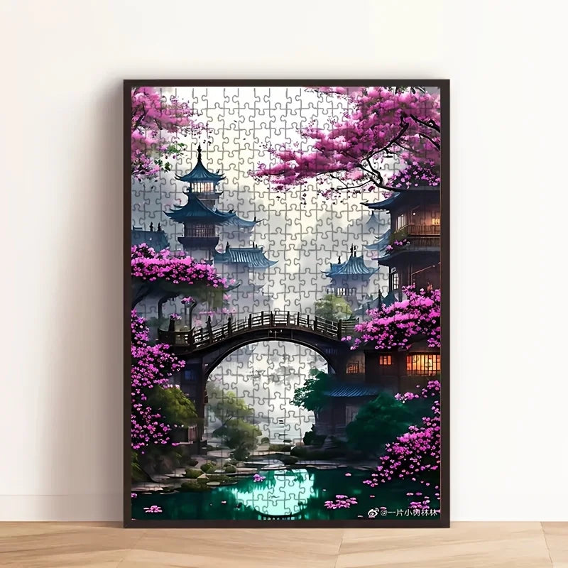 Chinese architecture paper puzzle 300/500/1000pcs jigsaw puzzles for adults livingroom bedroom home decor family fun