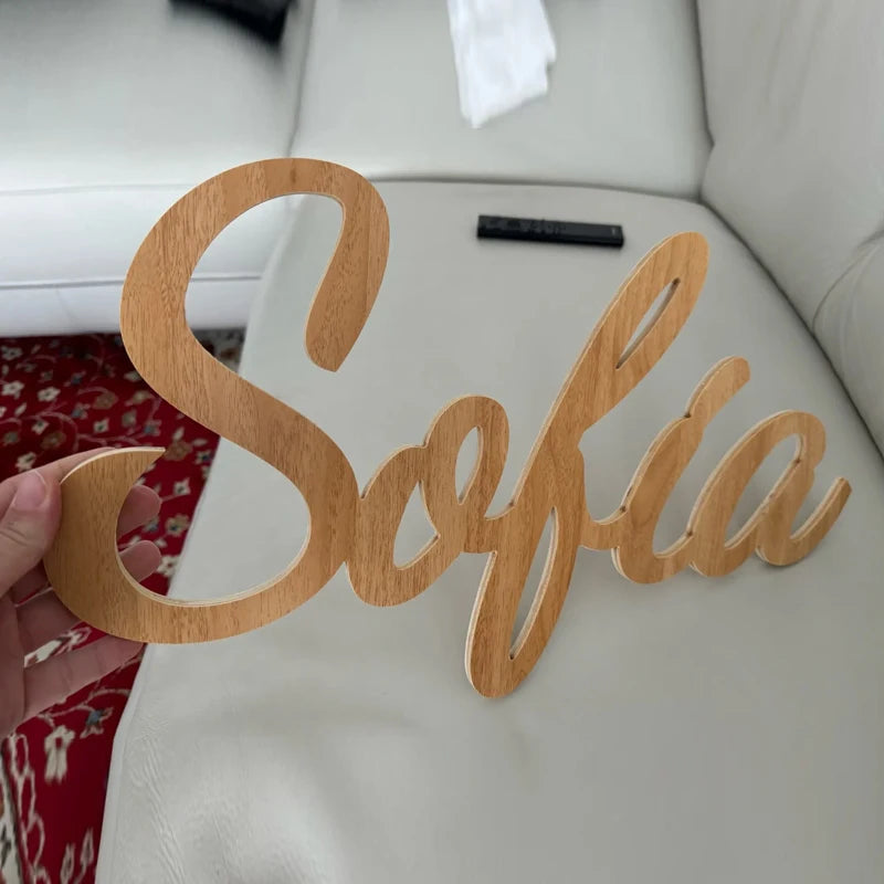 Wooden name sign custom personalized nursery decor wall for - decorative