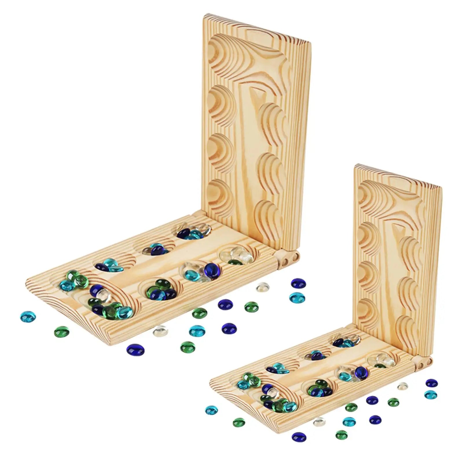 Mancala board game multi color beads classic improve planning skills collapsible,party supplies family games ages 7 up