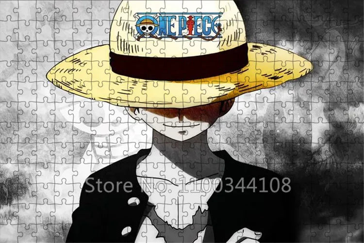 300/500/1000 pieces jigsaw puzzles one piece japanese anime puzzle cartoon picture splicing handmade toys for children