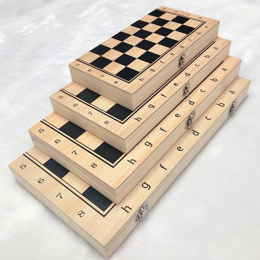 Folding wooden chess checkers backgammon cm / 34cm / 39cm for choose