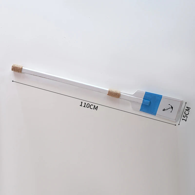 Mediterranean sle decorative boat paddle wall hanging bar vintage wood oar piece window display decor kitchen elf