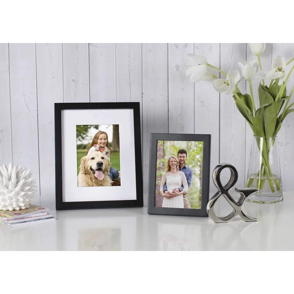 5x7 picture frame set of 2 tabletop or wall display durable wood photo frames glass included - united states