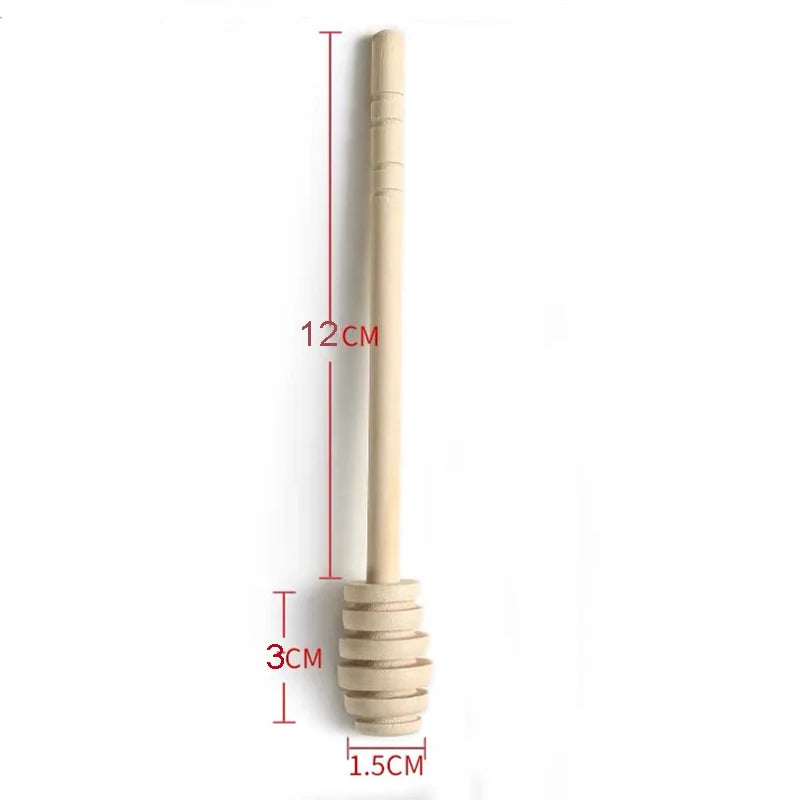 Wooden honey dipper mini honeycomb stick stirrer for jar dispense drizzle and wedding party present - 15cm / 50pcs