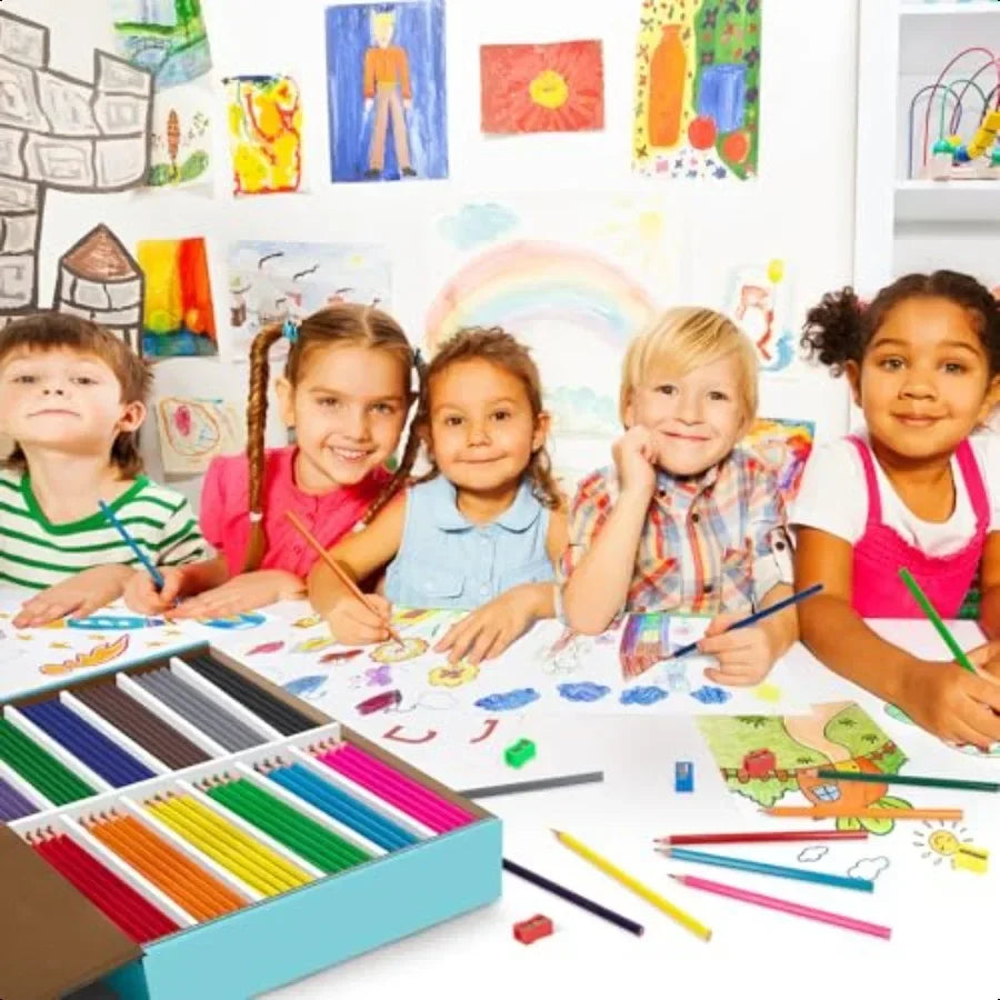 240 count colored pencils bulk for classrrom color in 12 vibrant colors presharpened coloring set plus 24 s - united