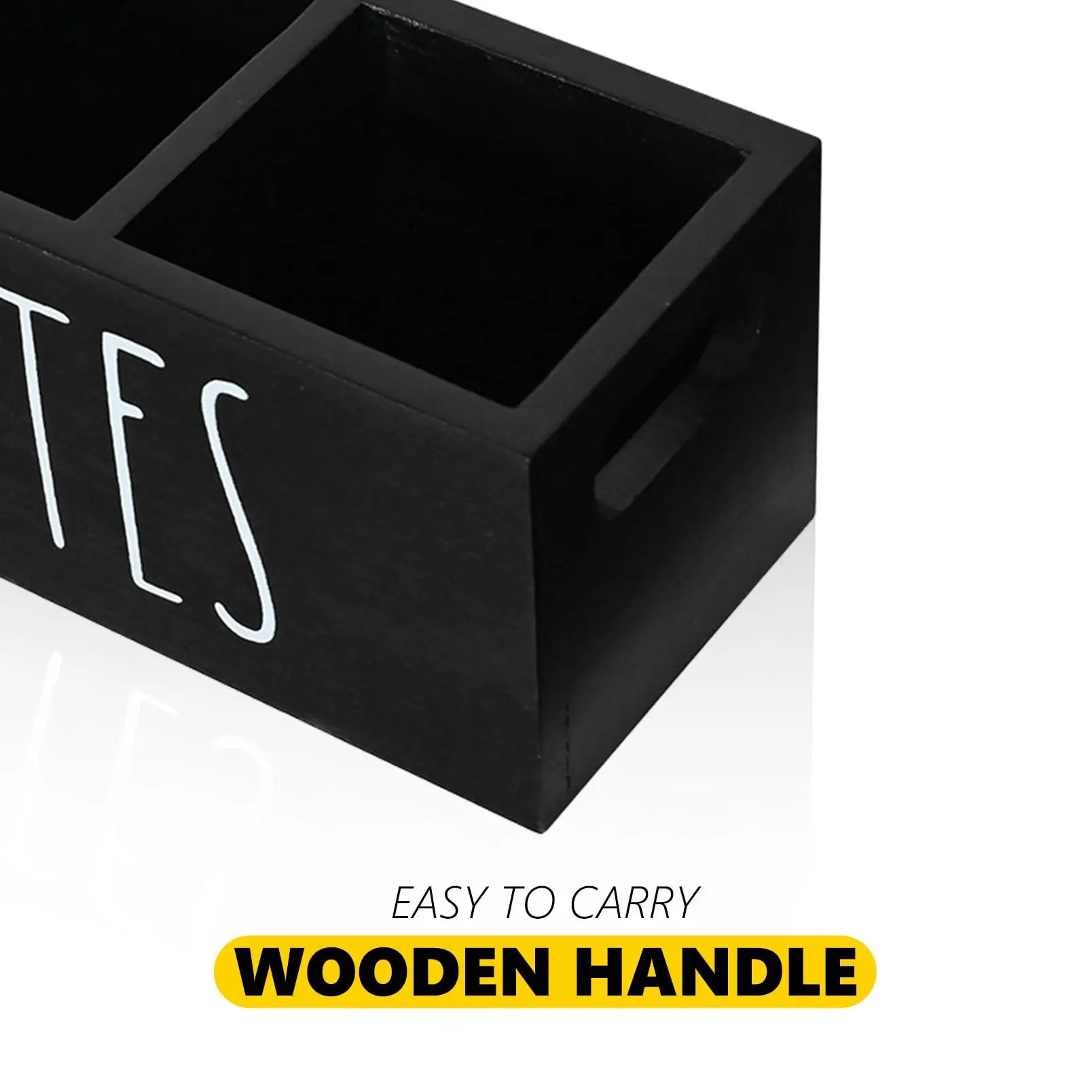 Wooden organizer for remote controls stationery living room bedroom office desk storage bins home organization