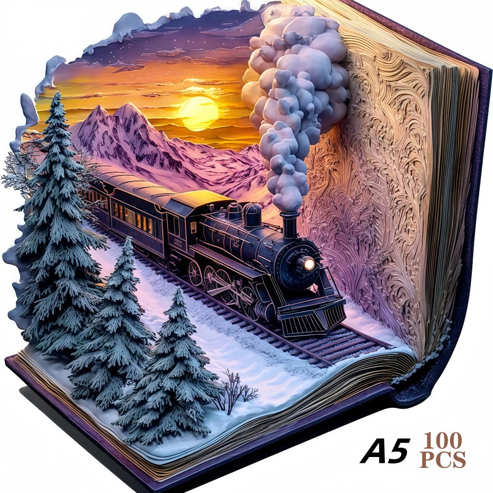 3d train forest wooden jigsaw puzzle for adult and kids 300pcs high challenge educational gift interactive games