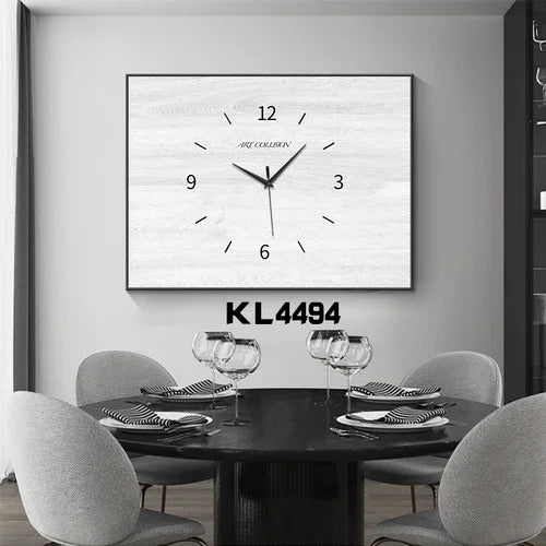 Meter box wood decorative painting with wall clock modern design large metal luxury clocks silent living room