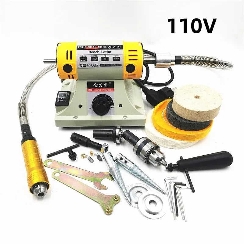 110v/220v 350w polishing machine diy woodworking jade jewelry bench lathe motor grinding flexible shaft tube 0.4-6.5mm
