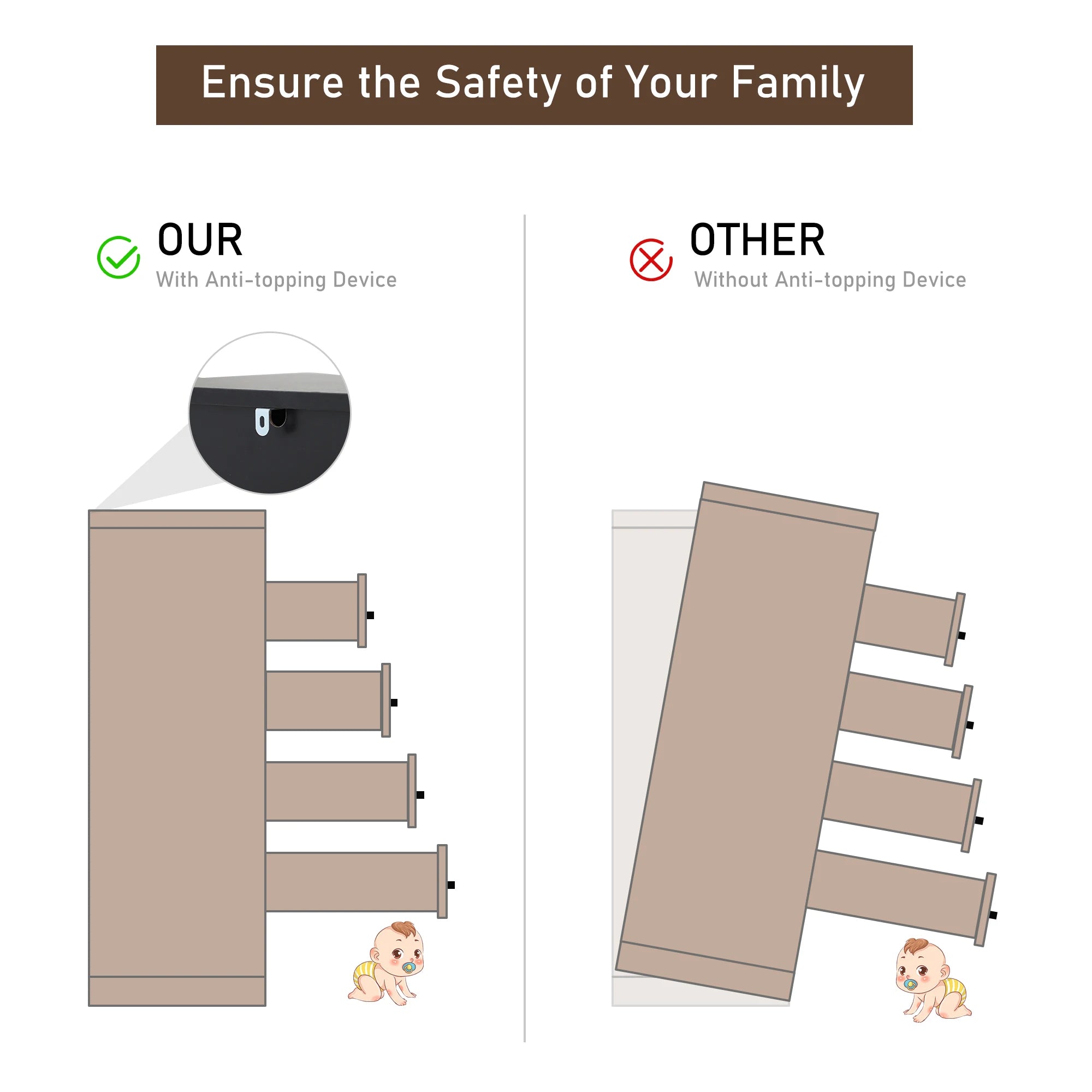 7 drawer dresser for bedroom 55 inch modern with high gloss drawers large wood chest of white/black - black / united